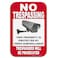 SPRYZZLE No Trespassing Sign for Home or Office This Property is Protected by Video Surveillance Trespassers Will Be Prosecuted 6 x 9 No Rust PVC Easy to Mount Adhesive Included US Made by