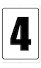 The King Numbered Sign 4 8 x 12 Aluminum OutdoorIndoor SignArea Marker Curbside Number 4