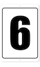 The King Numbered Sign 6 8 x 12 Aluminum OutdoorIndoor SignArea Marker Curbside Number6