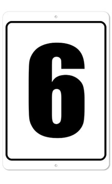 The King Numbered Sign 6 8 x 12 Aluminum OutdoorIndoor SignArea Marker Curbside Number6