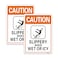 Phyabe 2 Pack Caution Slippery When Wet or Icy Sign 7 x 10 Metal Rust Free Aluminum Sign Weather Resistant Waterproof Durable Ink Easy to Install