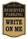 Afuven Reserved Parking Sign Custom Personalized Blank WriteOn Metal Business 18 x 12 Sturdy Rust Aluminum Weatherproof Easy to Install
