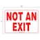 Kachy Signs Set of 2 Not An Exit Sign 10 x 7 4 Mil Vinyl LAMINATED For Ultimate Protection Durability Self Adhesive DecalSticker UV Protected Weatherproof Heavy Duty