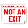 Kachy Signs Set of 2 Not An Exit Sign 10 x 7 4 Mil Vinyl LAMINATED For Ultimate Protection Durability Self Adhesive DecalSticker UV Protected Weatherproof Heavy Duty