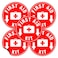Kachy Signs Set of 5 First Aid Kit Sign Red 45 Circle 4 Mil Vinyl LAMINATED For Ultimate Protection Durability Self Adhesive Decal UV Protected Weatherproof Heavy Duty