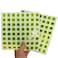 SmartSign 1 inch Round Reflective Hot Dot Stickers Consecutive Numbers and Letters includes 1 to 100 and A to Z Microprismatic Material Fluorescent Yellow Set of 2 Sheets
