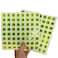 SmartSign 1 inch Round Reflective Hot Dot Stickers Consecutive Numbers and Letters includes 1 to 100 and A to Z Microprismatic Material Fluorescent Yellow Set of 2 Sheets
