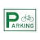 SmartSign 10 x 14 inch Bicycle Parking Metal Sign With Bicycle Graphic 40 mil Laminated Rustproof Aluminium White and Green Made in USA
