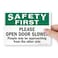 SmartSign 7 x 10 Please Open Door Slowly People May Be Approaching from The Other Side Sticker Label 3 mil Laminated Adhesive Polyester Green and White Made in USA