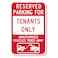 SmartSign Basics 18 x 12 inch Reserved Parking For Tenants Only Unauthorized Vehicles Towed Metal Sign 120 mil Aluminum Composite ACM Engineer Grade Reflective Material Red and White