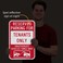 SmartSign Basics 18 x 12 inch Reserved Parking For Tenants Only Unauthorized Vehicles Towed Metal Sign 120 mil Aluminum Composite ACM Engineer Grade Reflective Material Red and White