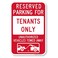 SmartSign Basics 18 x 12 inch Reserved Parking For Tenants Only Unauthorized Vehicles Towed Metal Sign 120 mil Aluminum Composite ACM Engineer Grade Reflective Material Red and White