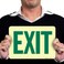 SmartSign Exit Sign Label 7 x 10 Laminated Vinyl Sticker Glow in the Dark Night Made in USA