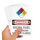 SmartSign Pack of 4 7 x 5 inch Danger Diesel Fuel No Smoking No Open Flames OSHA Sticker Labels with NFPA Symbol 5 mil Laminated Polyester with SuperStick Adhesive Multicolor USAMade