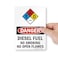 SmartSign Pack of 4 7 x 5 inch Danger Diesel Fuel No Smoking No Open Flames OSHA Sticker Labels with NFPA Symbol 5 mil Laminated Polyester with SuperStick Adhesive Multicolor USAMade