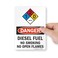 SmartSign Pack of 4 7 x 5 inch Danger Diesel Fuel No Smoking No Open Flames OSHA Sticker Labels with NFPA Symbol 5 mil Laminated Polyester with SuperStick Adhesive Multicolor USAMade
