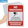 SmartSign Pack of 5 12 x 9 inch No Trespassing Property Protected By Video Surveillance Sign Screen Printed 10 mil Polystyrene Plastic RedBlack on White Made in USA