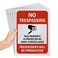 SmartSign Pack of 5 12 x 9 inch No Trespassing Property Protected By Video Surveillance Sign Screen Printed 10 mil Polystyrene Plastic RedBlack on White Made in USA
