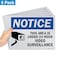 SmartSign Pack of 5 9 x 12 inch Notice This Area Is Under 24 Hour Video Surveillance Sign Screen Printed 10 mil Polystyrene Plastic BlueBlack on White Made in USA