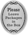 SmartSign Please Leave Packages in the Box Diamond Plate Door Sign 4 x 5 Aluminum Made in USA