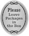 SmartSign Please Leave Packages in the Box Diamond Plate Door Sign 4 x 5 Aluminum Made in USA