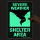 SmartSign Severe Weather Shelter Area Label 7 x 10 GlowinTheDark Laminated Vinyl Sticker Made in USA