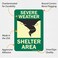 SmartSign Severe Weather Shelter Area Label 7 x 10 GlowinTheDark Laminated Vinyl Sticker Made in USA