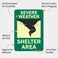 SmartSign Severe Weather Shelter Area Label 7 x 10 GlowinTheDark Laminated Vinyl Sticker Made in USA