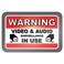 GRAPHICS & Warning Video and Audio Surveillance in Use 9 x 6 Metal Sign