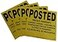 Minuteman Signs 4 Pack Aluminum Posted Private Property Signs Yellow