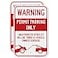 Sigo Signs Permit Parking Sign No Parking Sign 2 Pack 12x18 Inches 3M EGP Reflective 063 Aluminum Made in USA