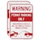Sigo Signs Permit Parking Sign No Parking Sign 2 Pack 12x18 Inches 3M EGP Reflective 063 Aluminum Made in USA