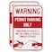 Sigo Signs Permit Parking Sign No Parking Sign 2 Pack 12x18 Inches 3M EGP Reflective 063 Aluminum Made in USA