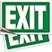 iSYFIX Exit Signs Stickers 2 Pack 10x7 Inch Premium SelfAdhesive Vinyl Laminated for Ultimate UV Weather Scratch Water and Fade Resistance for Office Buildings Workplace Indoor Outdoor