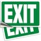 iSYFIX Exit Signs Stickers 2 Pack 10x7 Inch Premium SelfAdhesive Vinyl Laminated for Ultimate UV Weather Scratch Water and Fade Resistance for Office Buildings Workplace Indoor Outdoor
