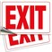 iSYFIX Exit Signs Stickers 2 Pack 10x7 Inch Premium SelfAdhesive Vinyl Laminated for Ultimate UV Weather Scratch Water and Fade Resistance for Office Buildings Workplace Indoor Outdoor