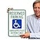 SmartSign 18x12 Basics Reserved Parking Handicapped Plate Or Permit Official Arizona State Metal Sign 120 mil Aluminum Composite Engineer Grade Reflective Blue GreenWhite USAMade