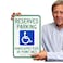 SmartSign 18x12 Basics Reserved Parking Handicapped Plate Or Permit Official Arizona State Metal Sign 120 mil Aluminum Composite Engineer Grade Reflective Blue GreenWhite USAMade