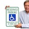 SmartSign 18x12 Basics Reserved Parking Handicapped Plate Or Permit Official Arizona State Metal Sign 120 mil Aluminum Composite Engineer Grade Reflective Blue GreenWhite USAMade