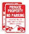 Faittoo 2 Pack Private Property No Parking Violators Will Be Towed Away at Vehicle Owners Expense Sign Reflective 40 Rust Free Aluminum 14 x 10 UV Protected Weather Resistant Waterproof Durable Ink
