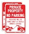 Faittoo 2 Pack Private Property No Parking Violators Will Be Towed Away at Vehicle Owners Expense Sign Reflective 40 Rust Free Aluminum 14 x 10 UV Protected Weather Resistant Waterproof Durable Ink