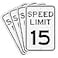 Faittoo 4 pack Speed Limit 15 MPH Sign 18 x 12 Inches Engineer Grade Reflective Sheeting Rust Free Aluminum Weather Resistant Waterproof Durable Ink Easy to Mount
