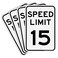 Faittoo 4 pack Speed Limit 15 MPH Sign 18 x 12 Inches Engineer Grade Reflective Sheeting Rust Free Aluminum Weather Resistant Waterproof Durable Ink Easy to Mount