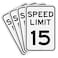 Faittoo 4 pack Speed Limit 15 MPH Sign 18 x 12 Inches Engineer Grade Reflective Sheeting Rust Free Aluminum Weather Resistant Waterproof Durable Ink Easy to Mount