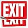 iSYFIX Exit Signs Stickers 2 Pack 14X10 Inch Premium SelfAdhesive Vinyl Laminated for Ultimate UV Weather Scratch Water and Fade Resistance for Office Buildings Workplace Indoor Outdoor