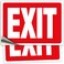 iSYFIX Exit Signs Stickers 2 Pack 14X10 Inch Premium SelfAdhesive Vinyl Laminated for Ultimate UV Weather Scratch Water and Fade Resistance for Office Buildings Workplace Indoor Outdoor