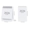 Dreamty Mini Desk Calendars from Jan 2026 Dec 2026 Pocket Calendar 3 x 38 Standing Flip Steel Coil Yearly Daily Schedule Business Planner White mini