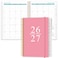 Heveboik 20262027 Monthly Planner January 2026 June 2027 Two Pages Per Month 18 Monthly CalendarPlanner with Tabs Inner Pocket 64 x 85 Pink