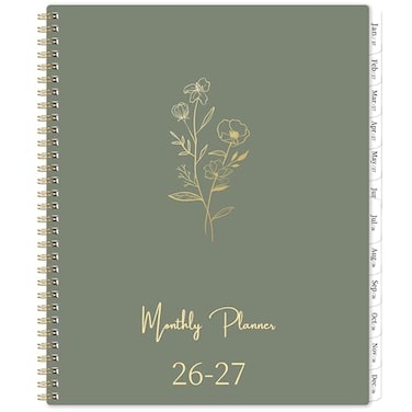 Amoroud 20262027 Monthly Planner Monthly Planner 20262027 JUL 2026 DEC 2027 9 x 11 Tabs Note Pages Spiral Binding Thick Paper Back Pocket