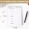 bloom daily planners Weekly Meal Planning Pad Magnetic Hanging Refrigerator Menu Planner with TearOff Sheets Perforated Grocery Shopping Lists 6 x 9 Garden Blooms